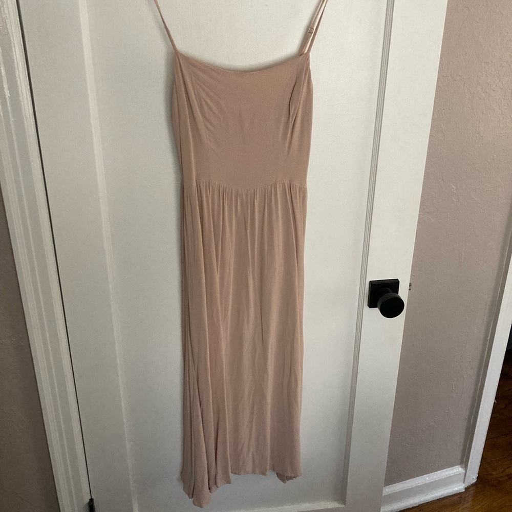 Reformation midi dress beige